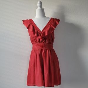 BCBGENERATION Mini V-neck Dress Orange 4